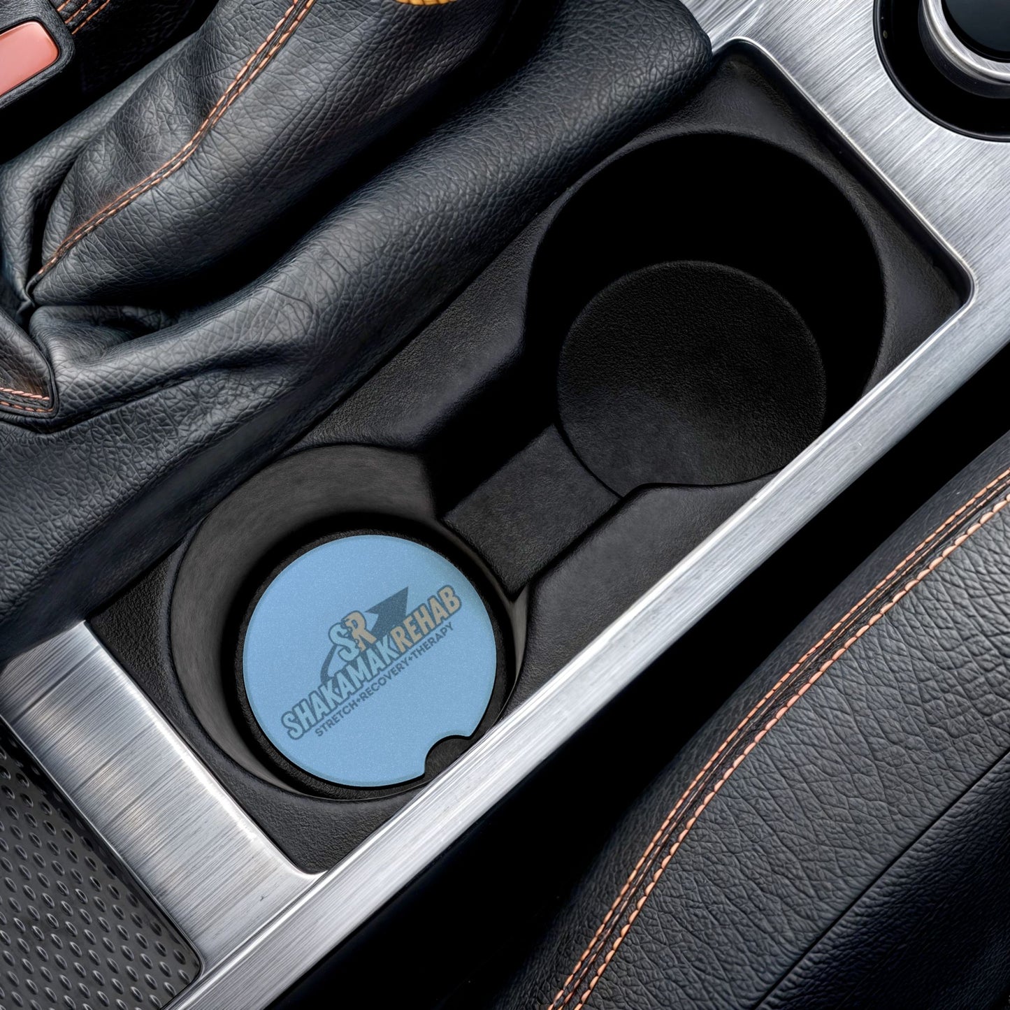Custom Soapstone Car Coaster | Shakamak Rehab Design | Perfect for Therapy and Recovery