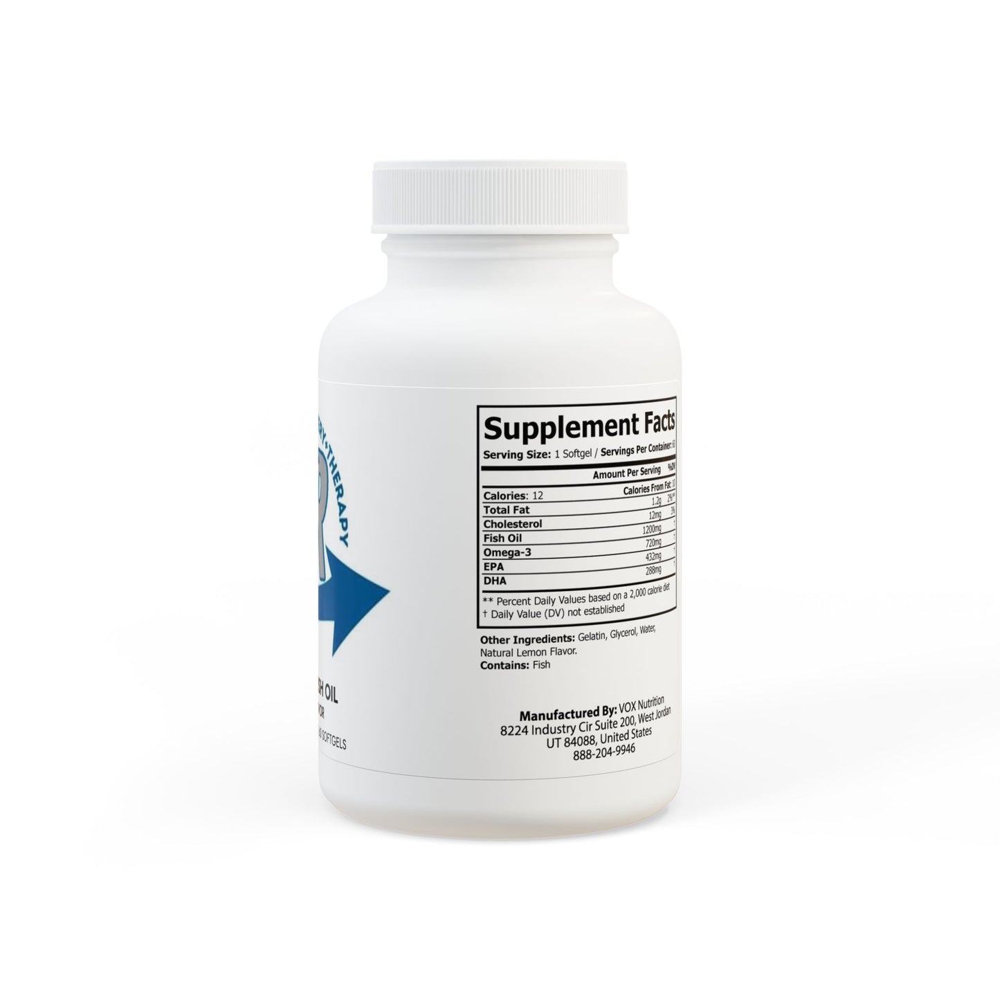 Omega 3 Fish Oil Supplement (60 Softgels)
